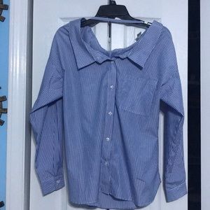 Forever 21 Off the Shoulder “Dad shirt”